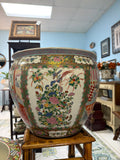 Large Rose Medallion Fishbowl Planter
