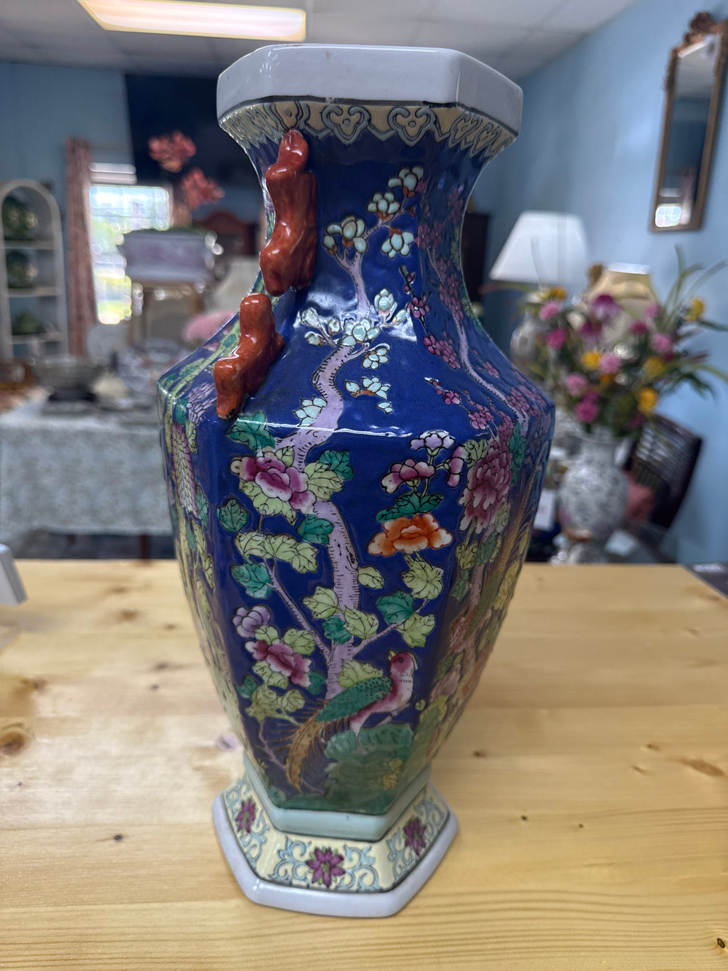 Purple Floral Salamander Vase