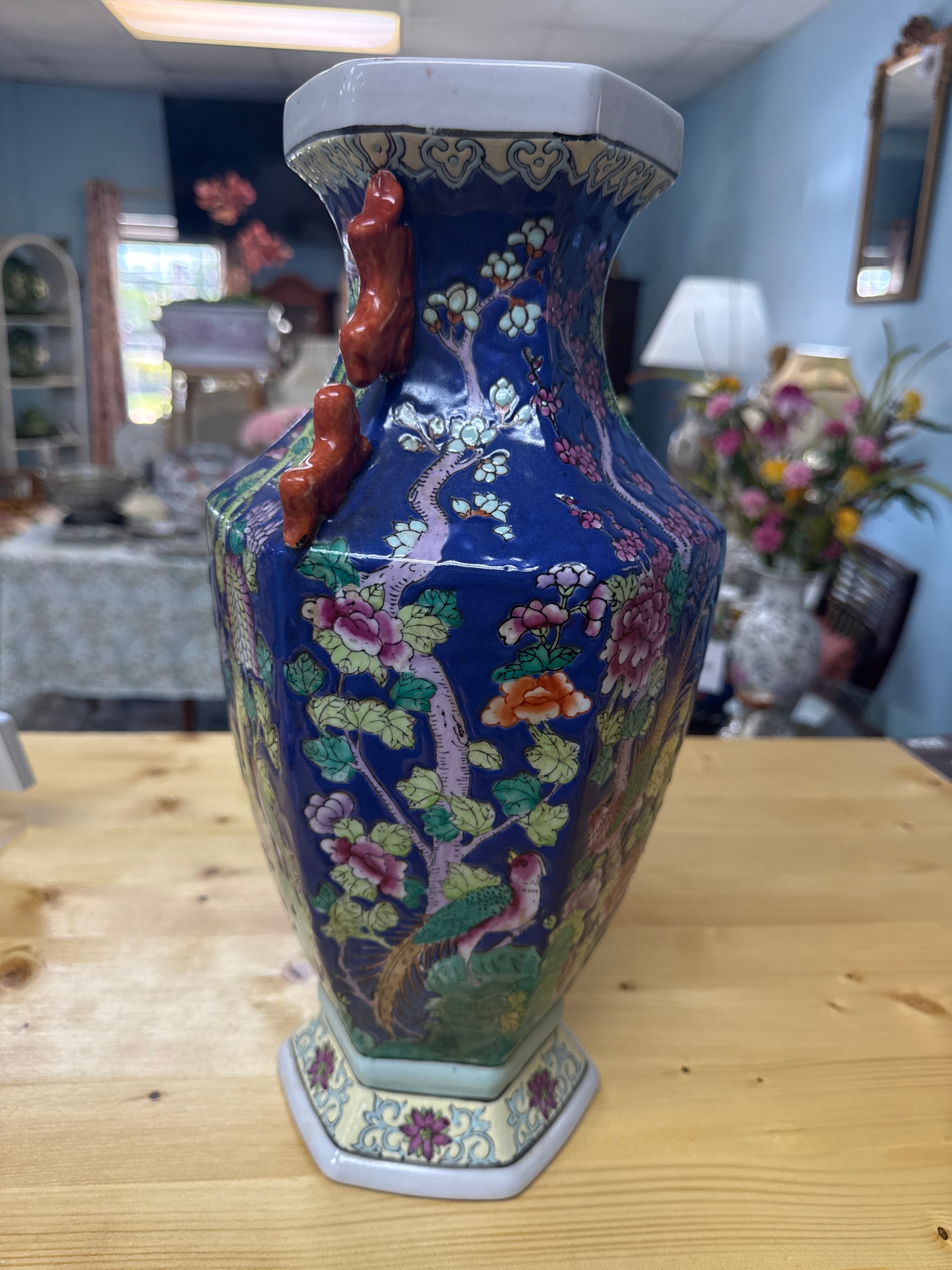 Purple Floral Salamander Vase