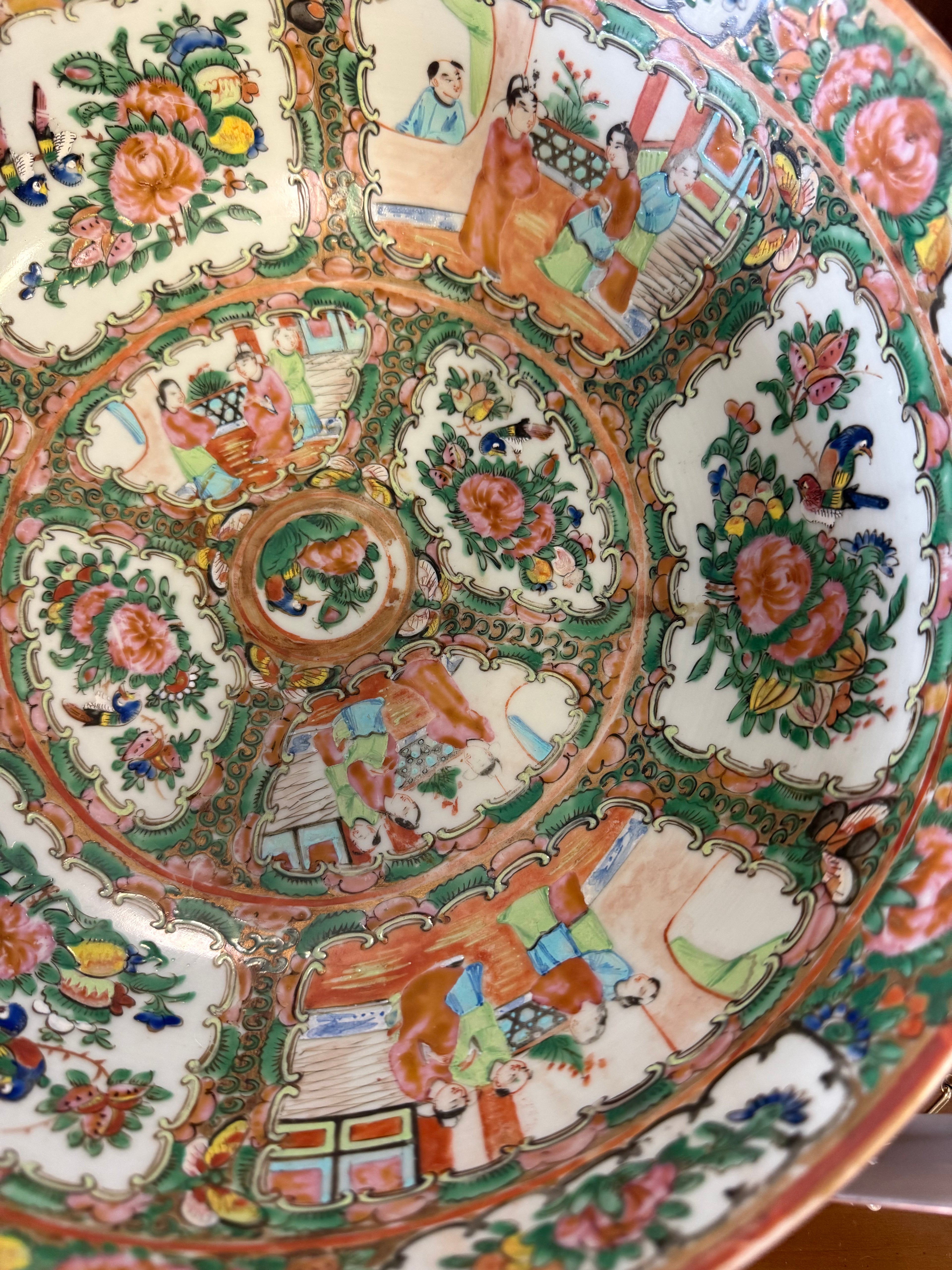 13.25 Antique Rose Medallion Bowl