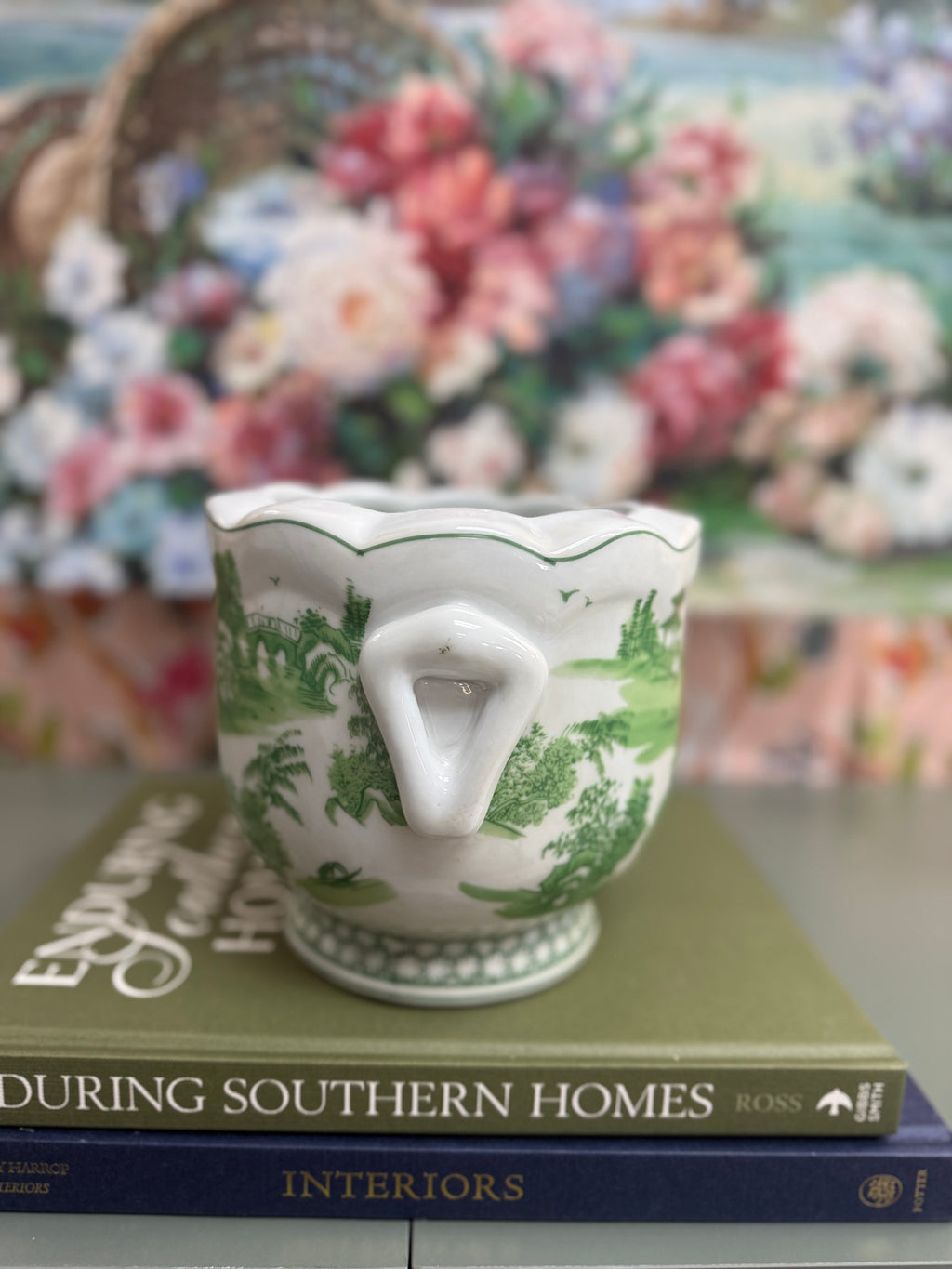 New Green Pagoda Scalloped Cachepot
