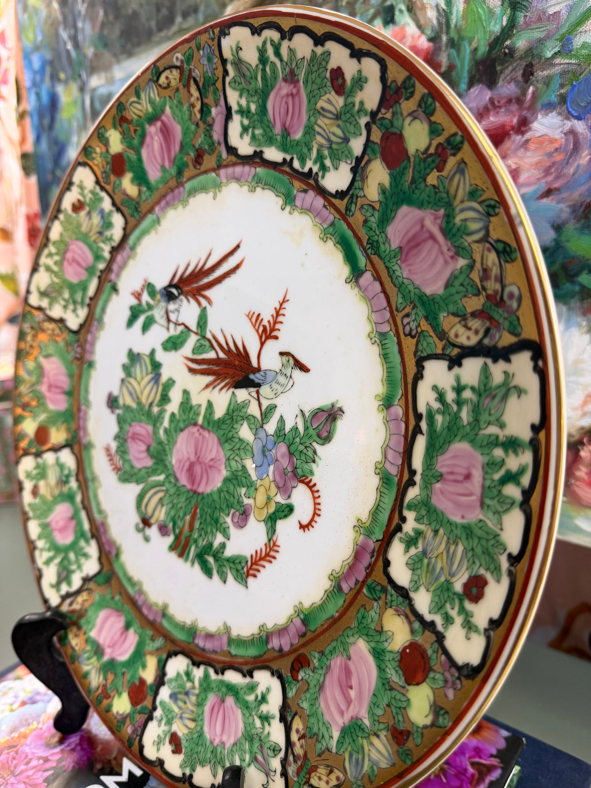 Vintage 12” Rose Canton Plate