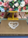 Small Bubble Glass Heart Trinket Dish