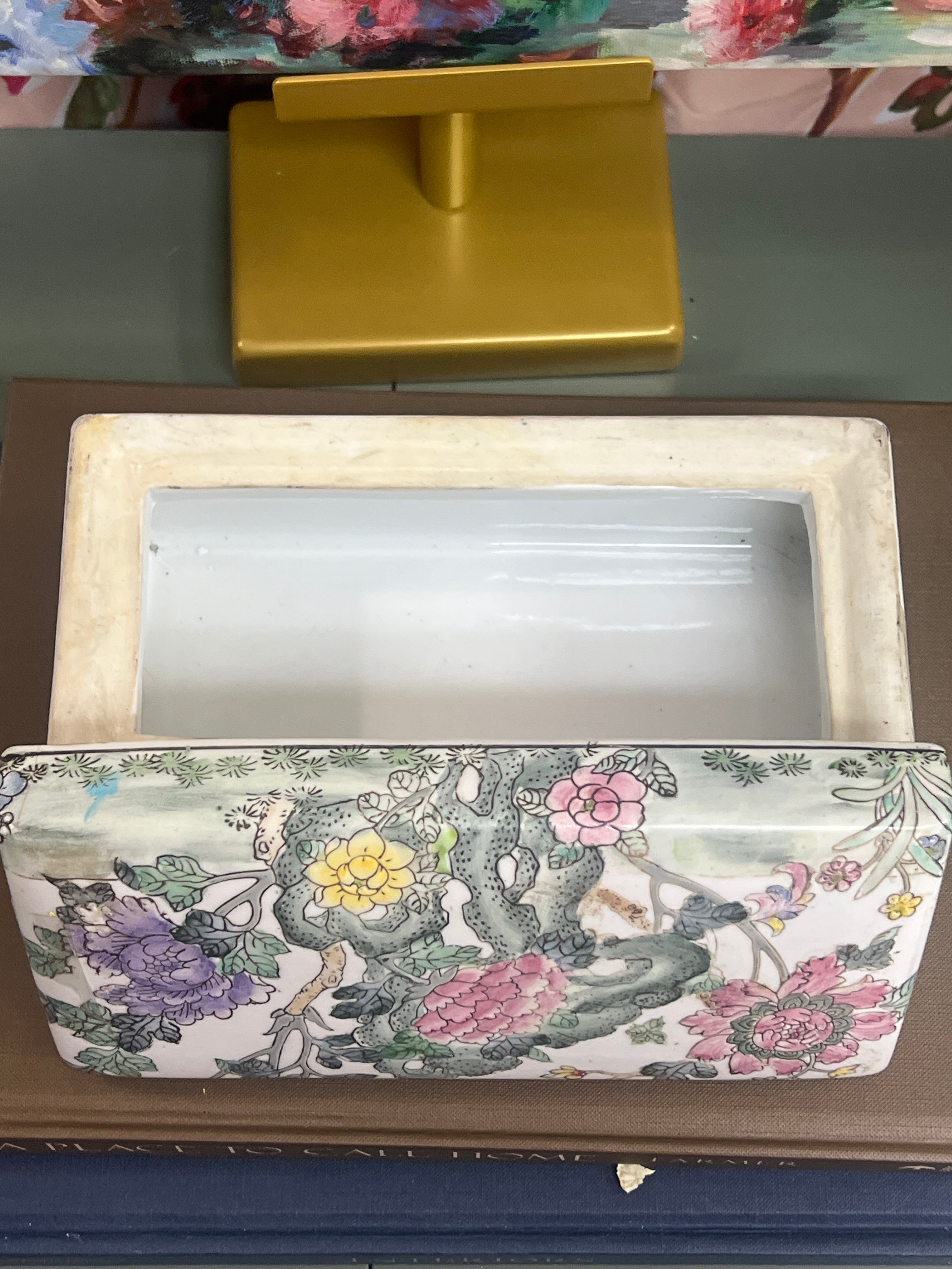 Floral White Dresser Box
