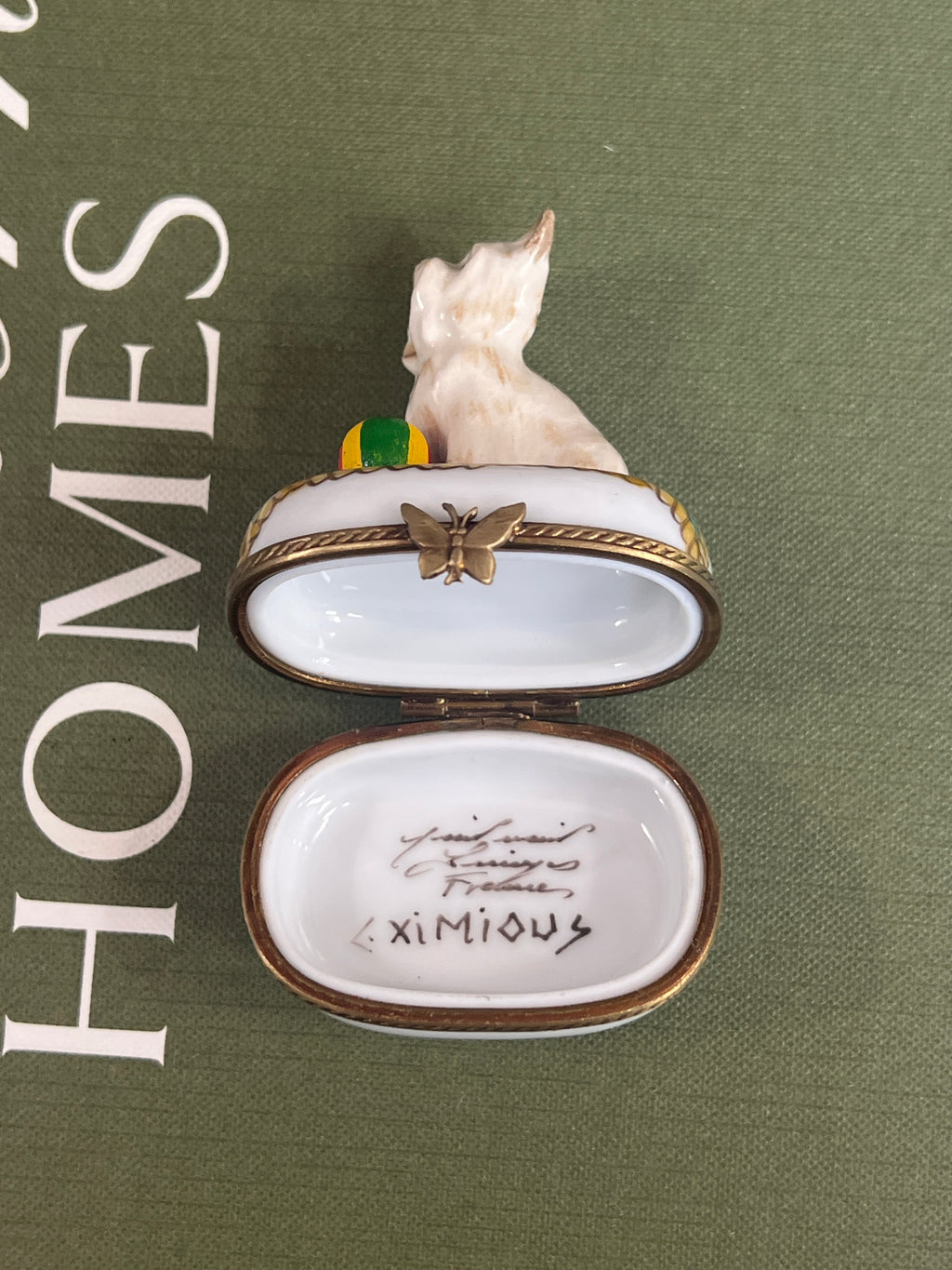 White Westie Limoges box