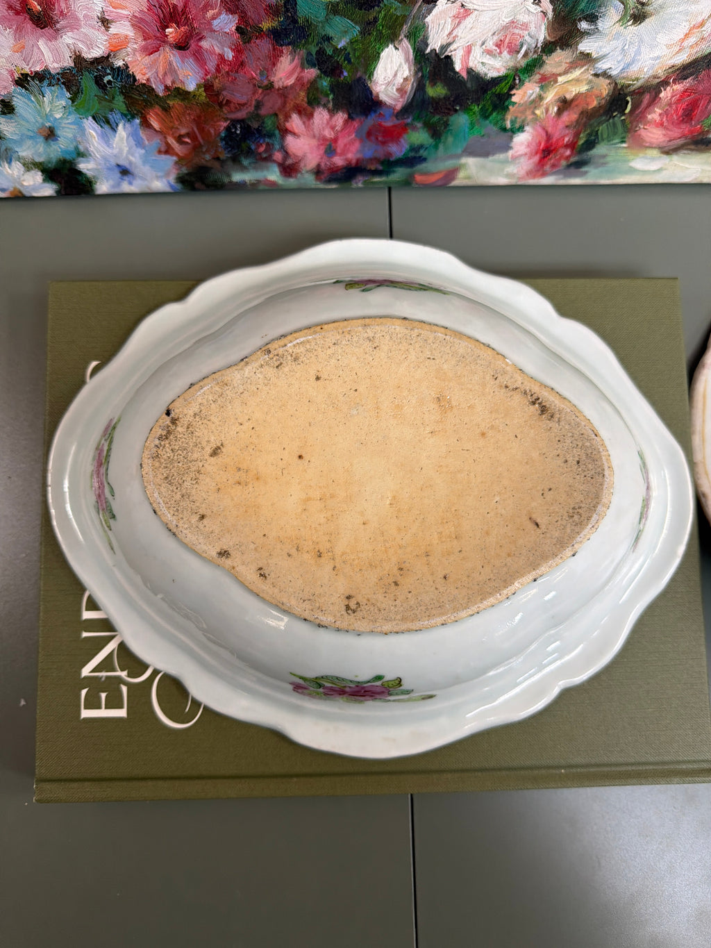 Large Antique Rose Medallion Tureen