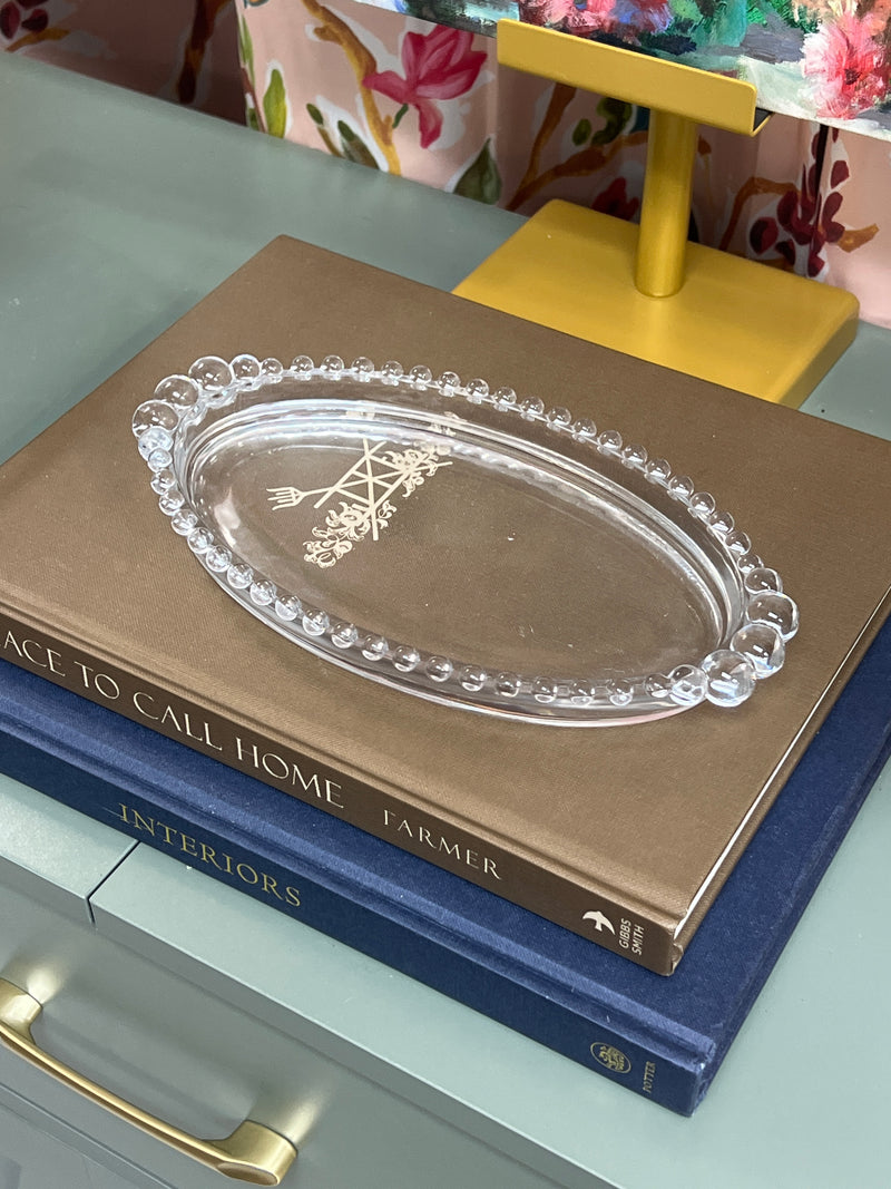 Clear Bubble Glass Tray