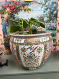 Large Rose Medallion Fishbowl Planter