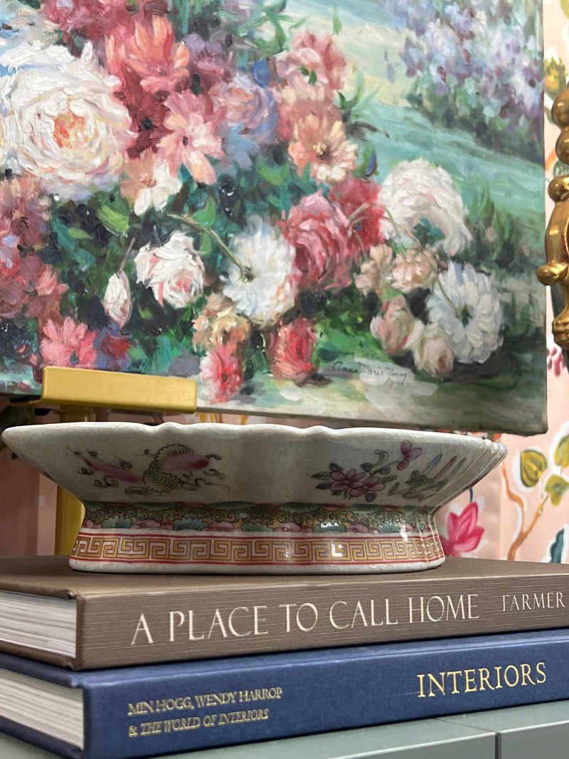 New Rose Canton Pedestal Dish