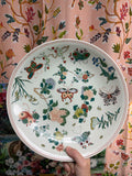 Large Celadon Es Que Butterfly Plate