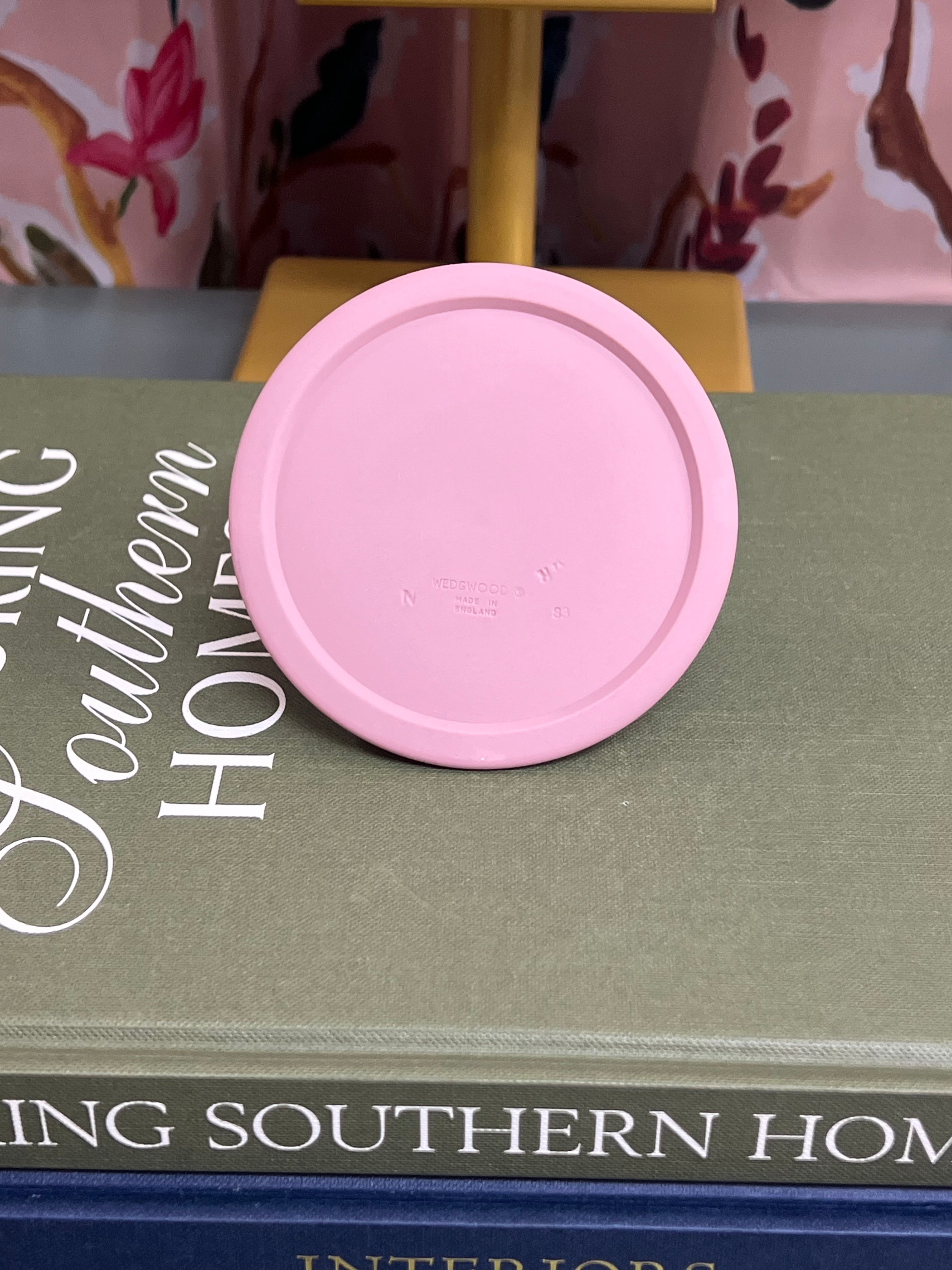 Singular Pink Wedgwood Candlestick