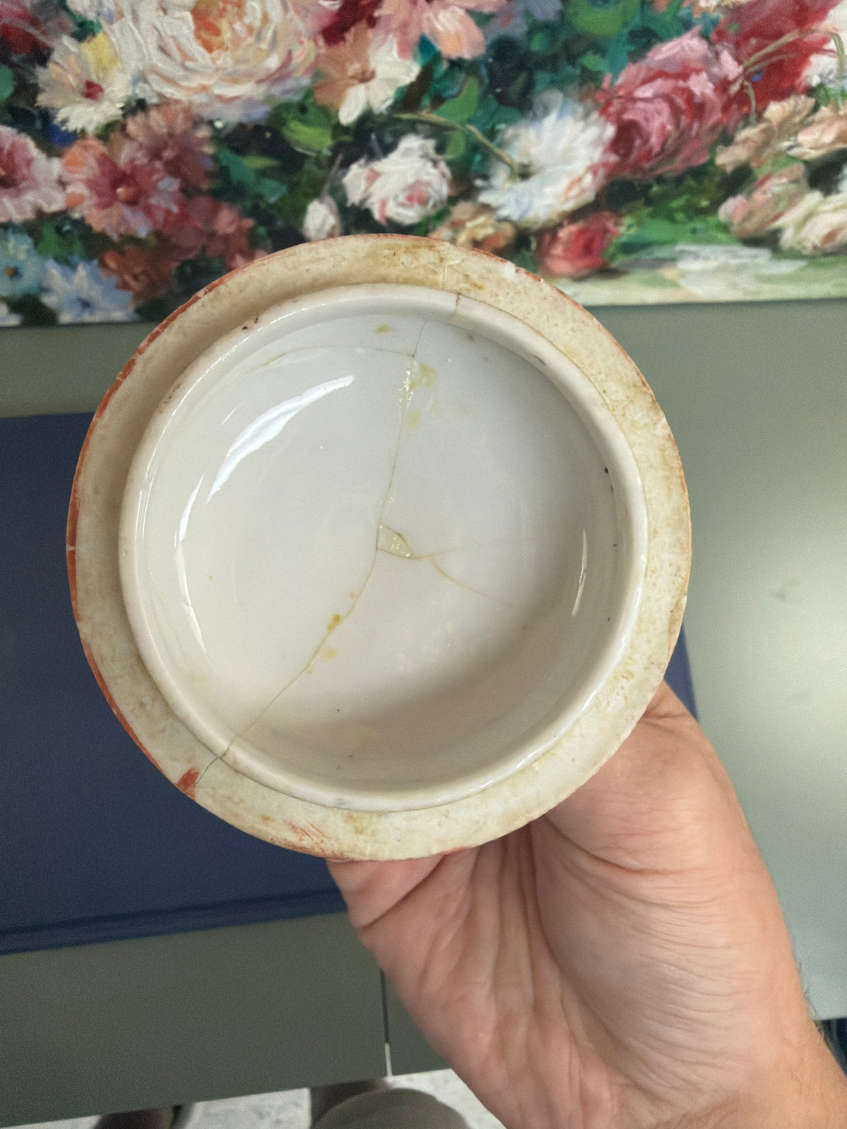 Antique Double Handled Bok Choy Sugar Dish *AS IS*