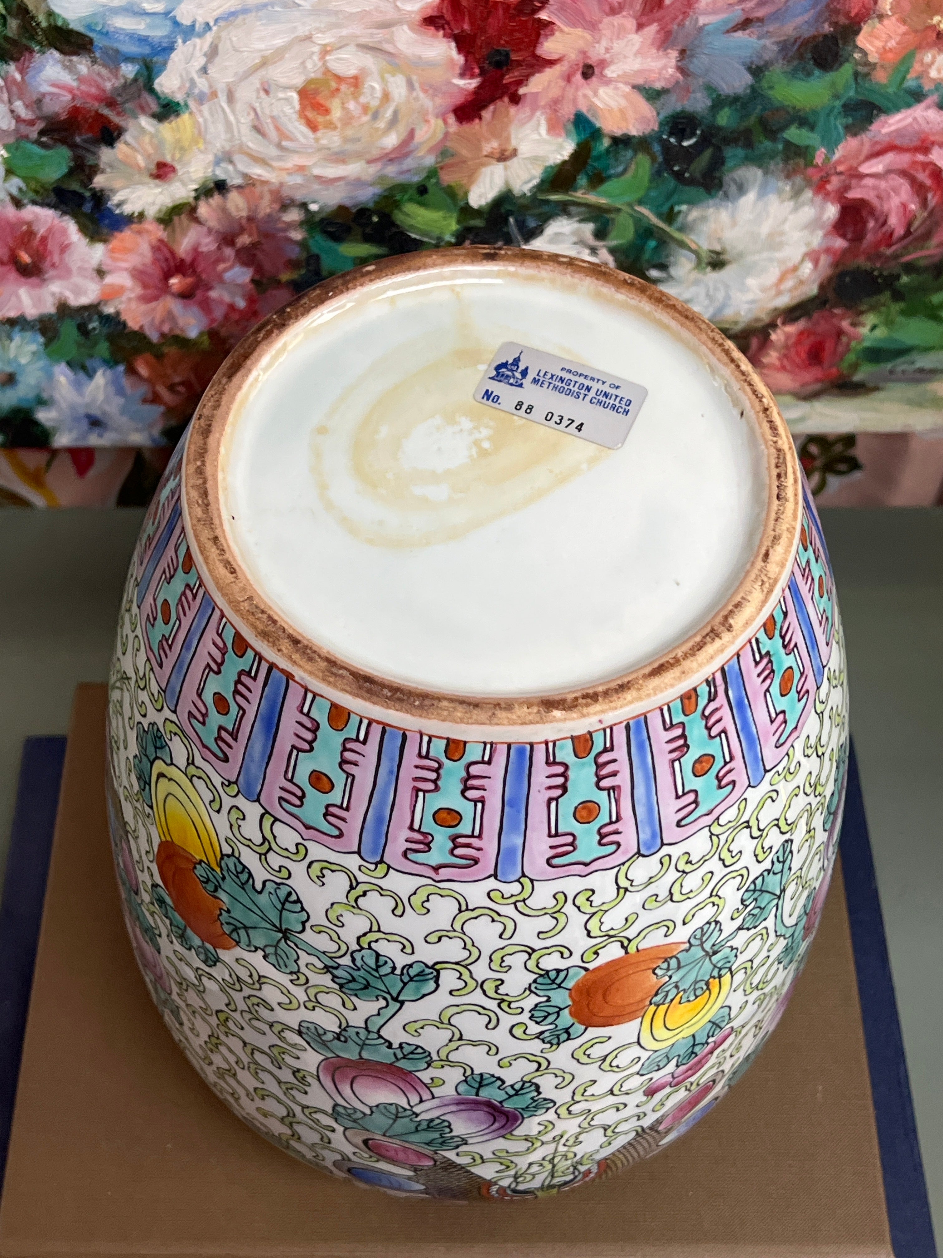 Colorful Butterly Temple Jar
