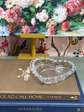Large Bubble Class Heart Trinket Dish