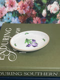Purple Floral Herend Tray