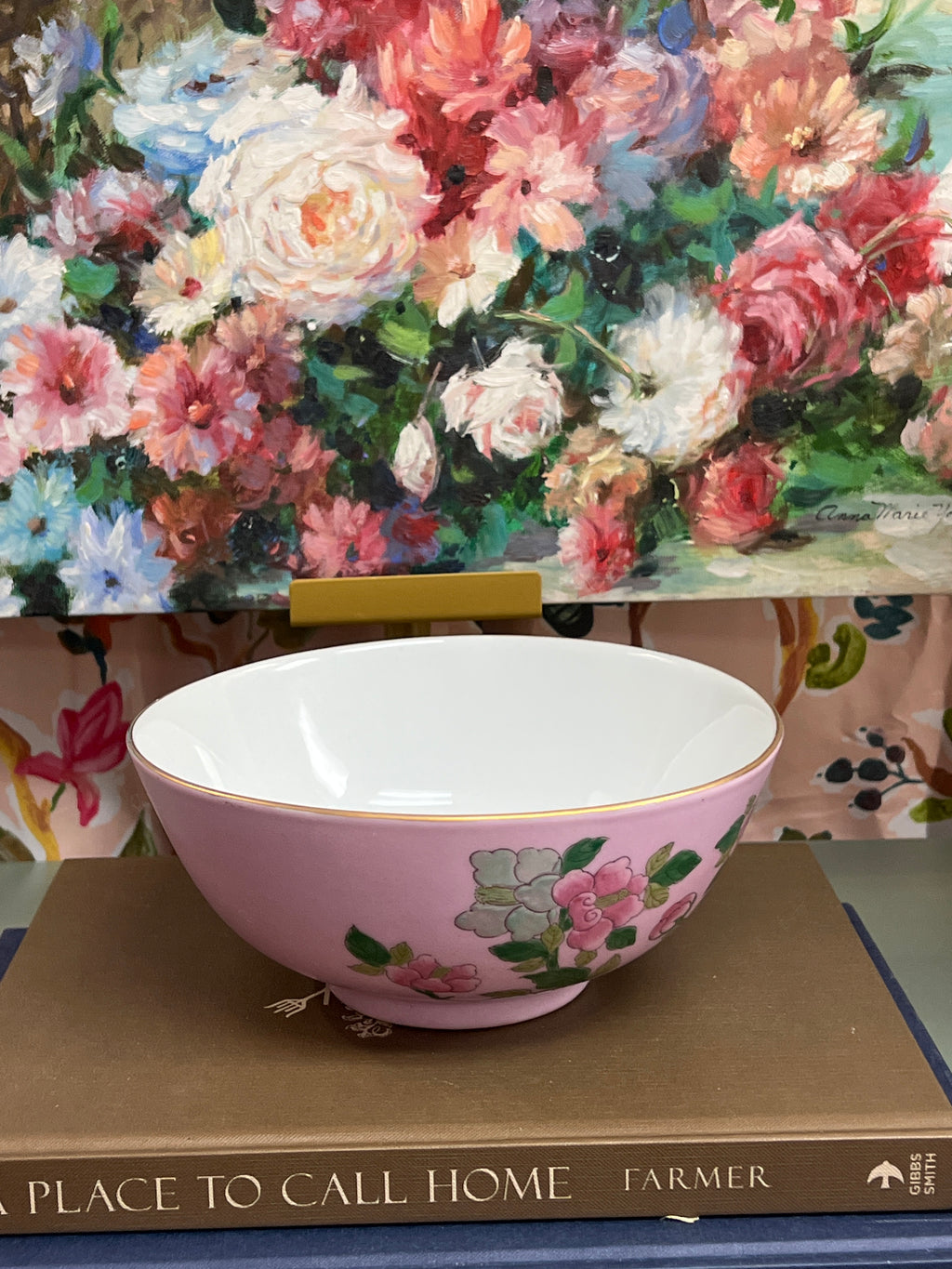 Pink Floral Bowl