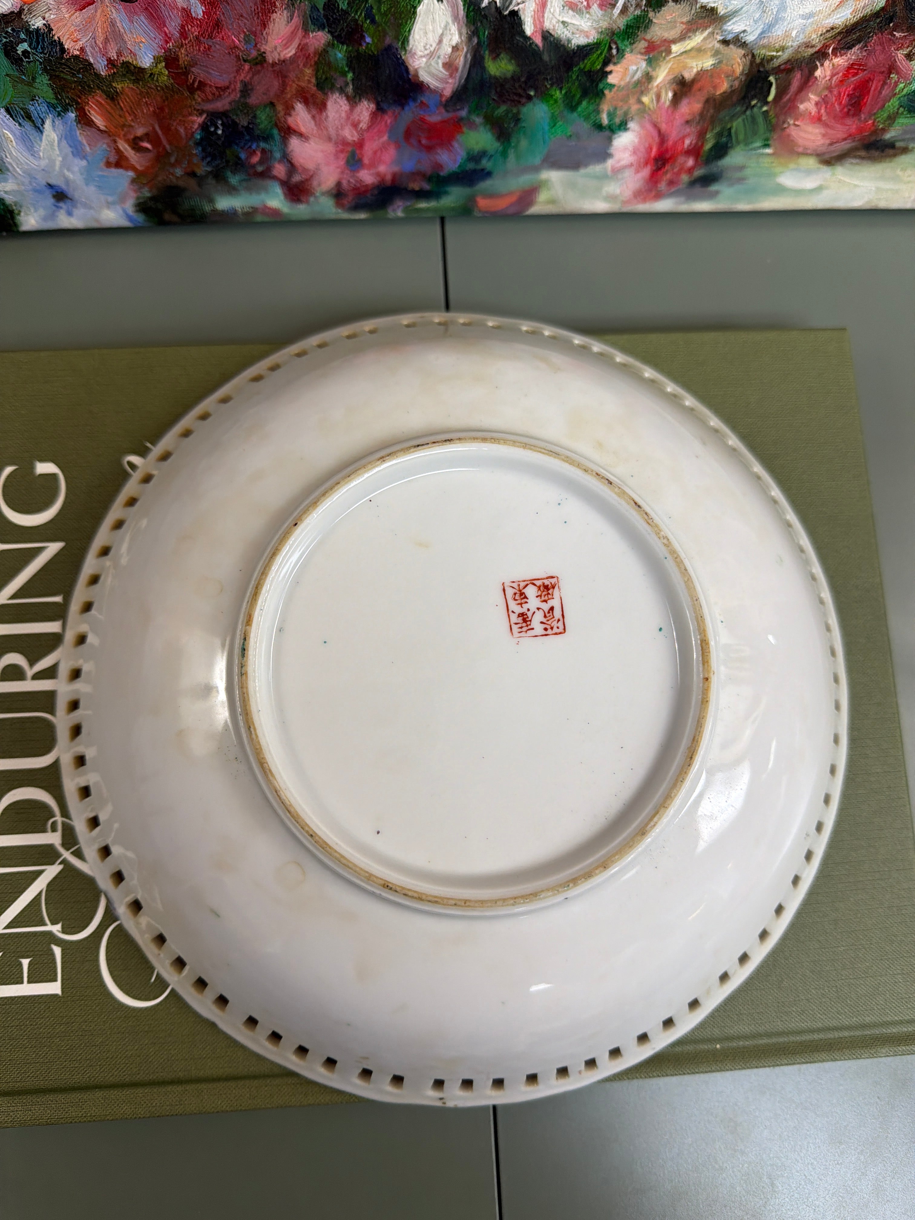 Reticulated Rose Medallion Bowl