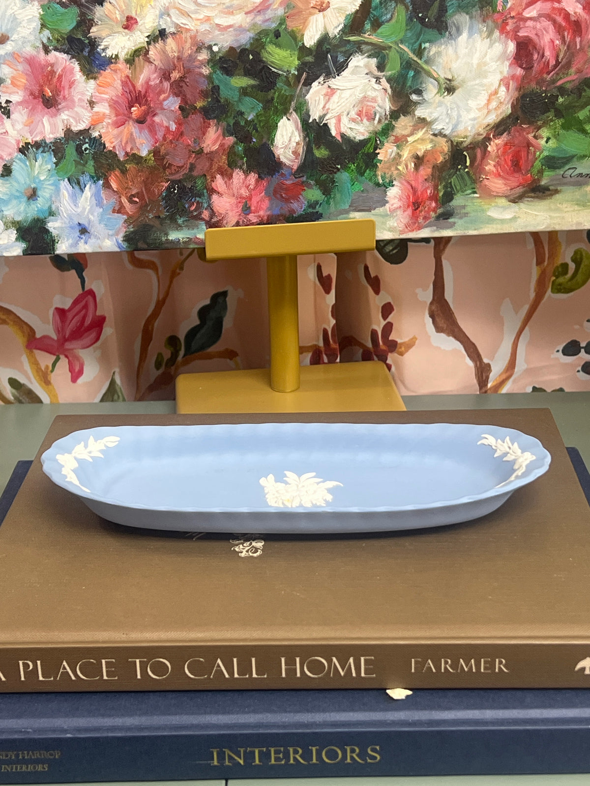 Blue Floral Wedgewood Tray