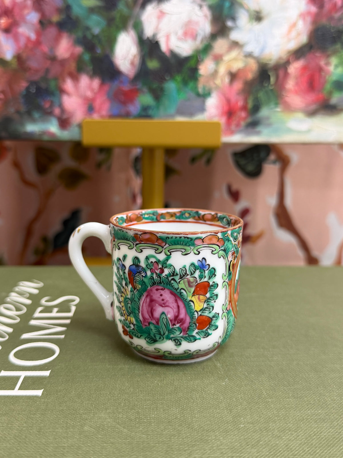 Vintage 2” Rose Medallion Cup