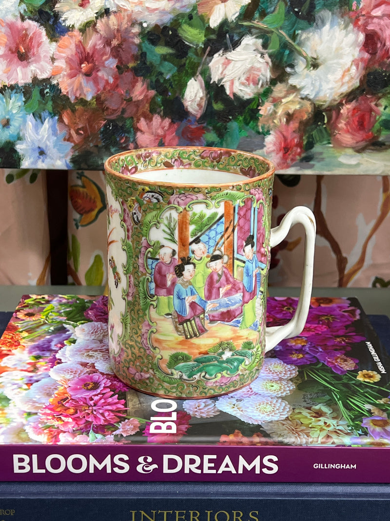 Large Antique Rose Medallion Mug