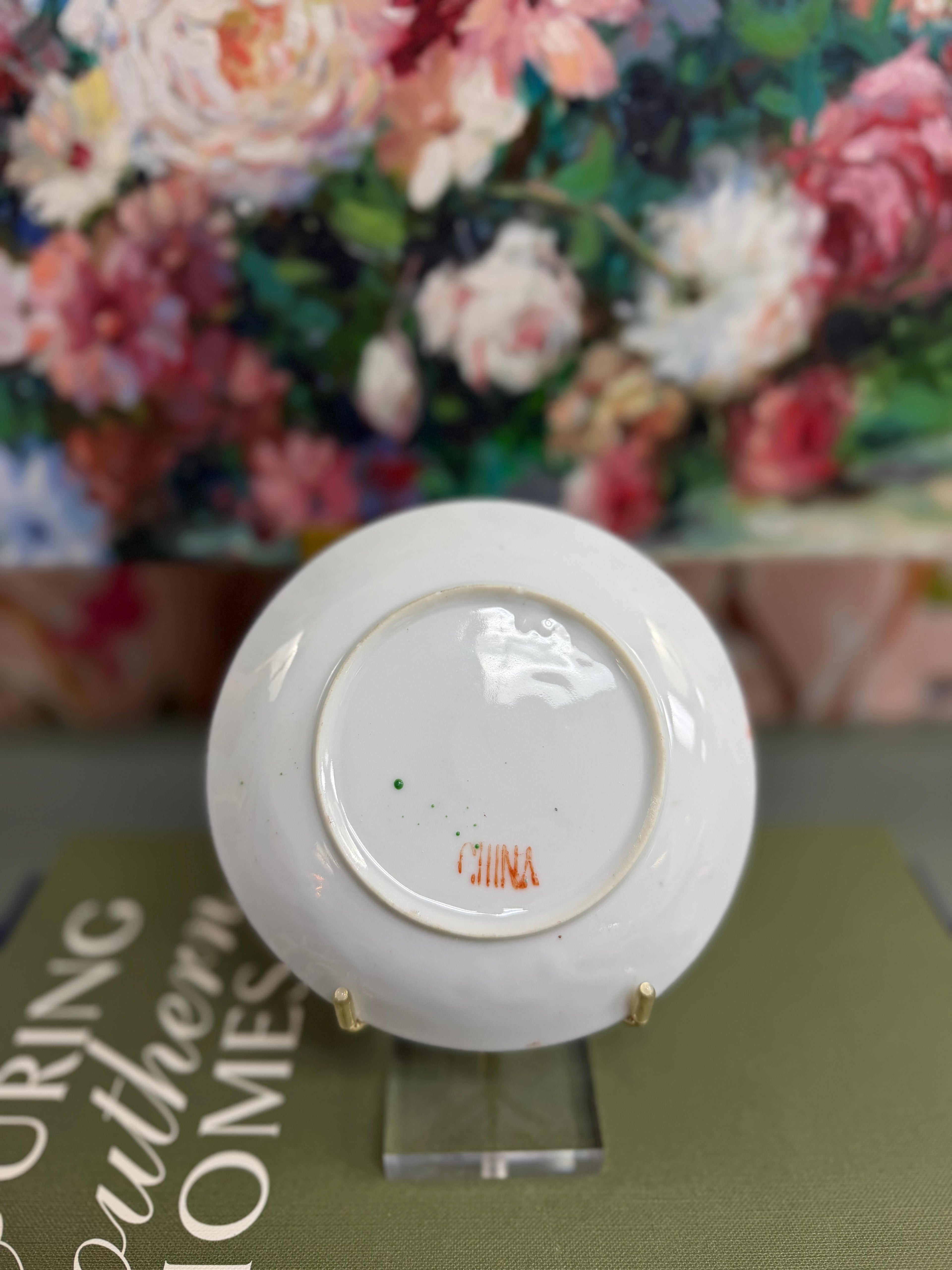 Antique 5” Rose Medallion Saucer