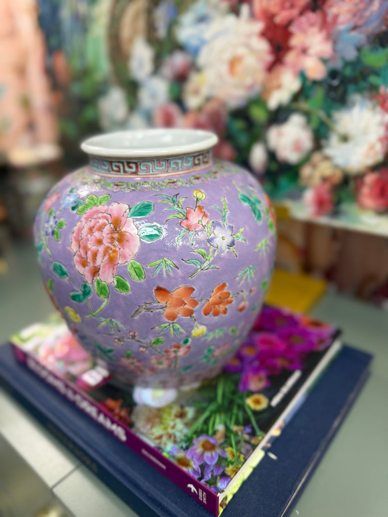 Purple Floral Vase