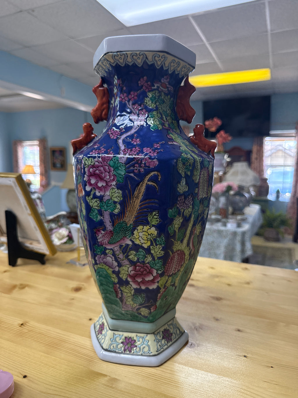 Purple Floral Salamander Vase
