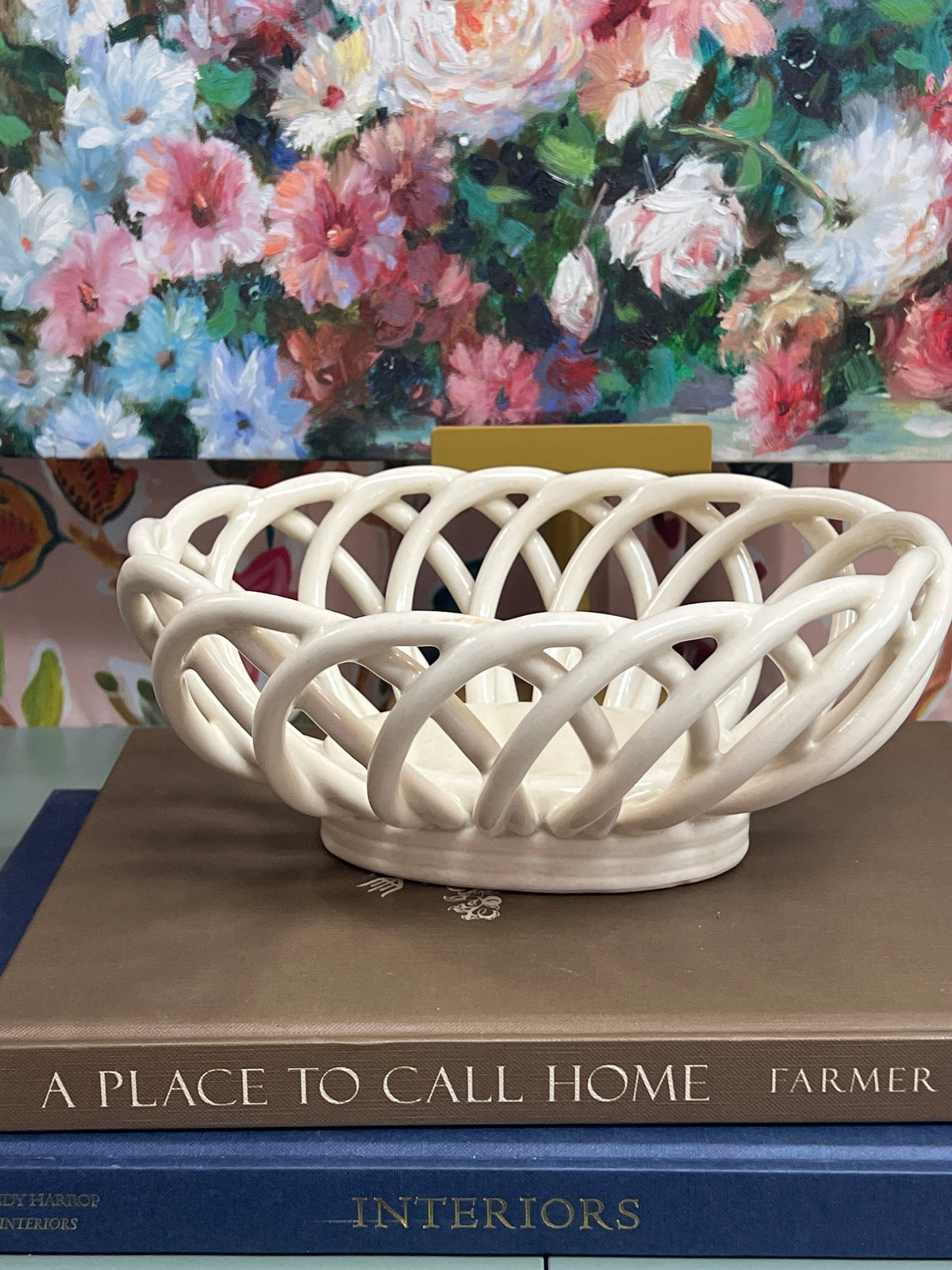 Cream Lattice Bowl