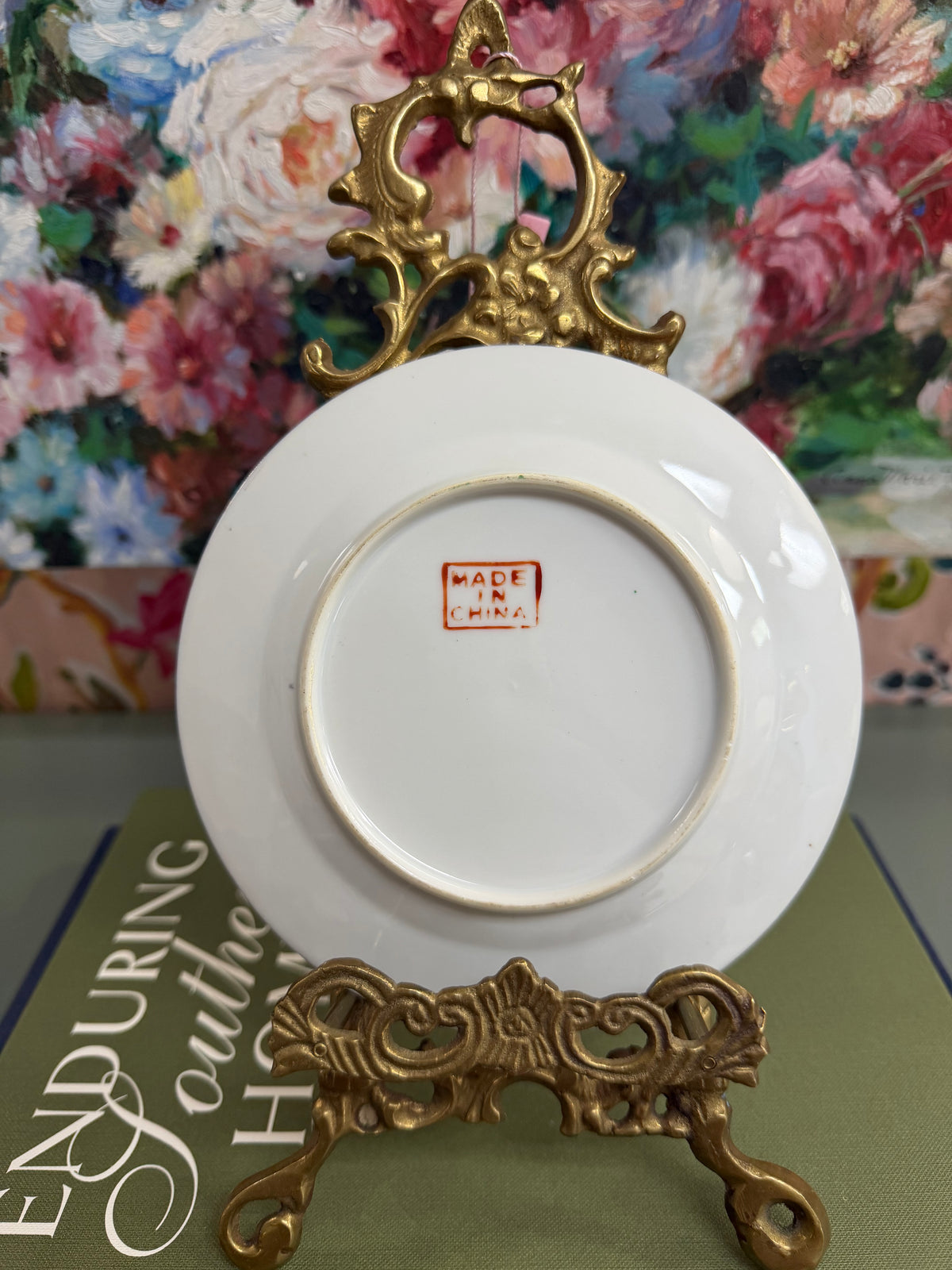 Vintage 6” Rose Medallion Plate