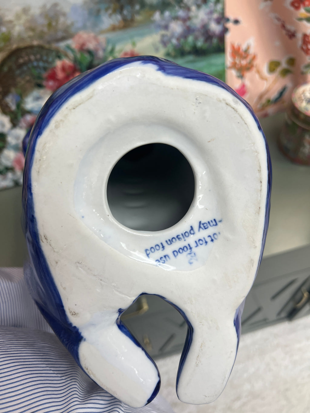 14.5 inch Blue and White Bar Monkey