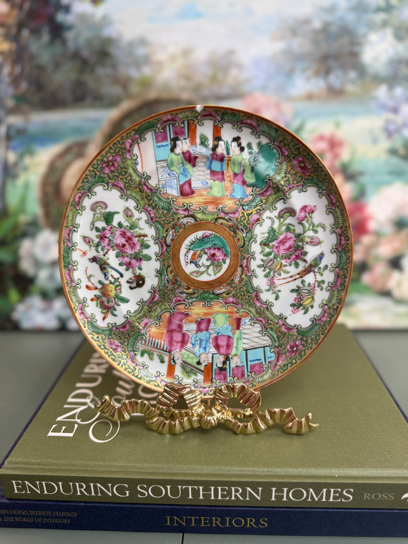Antique Rose Medallion Plate *AS IS*