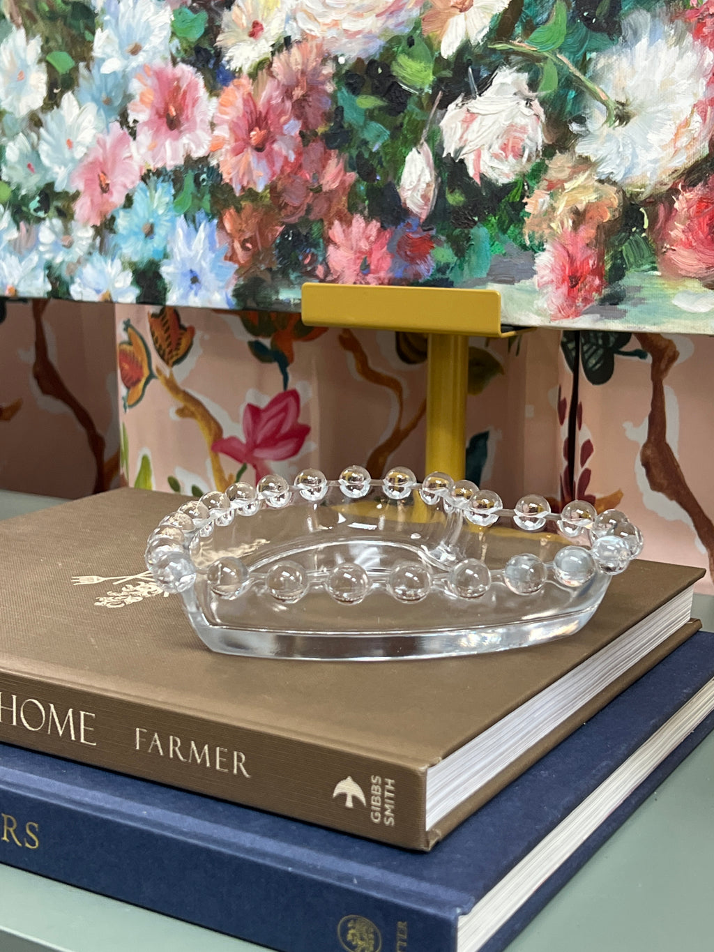 Large Bubble Class Heart Trinket Dish