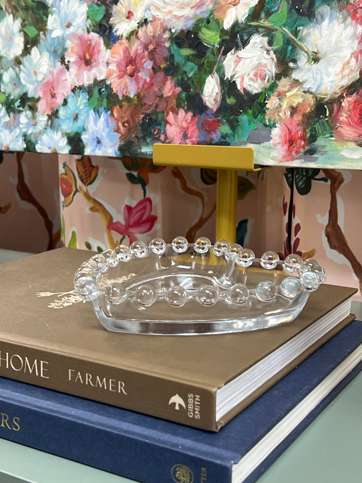 Large Bubble Class Heart Trinket Dish