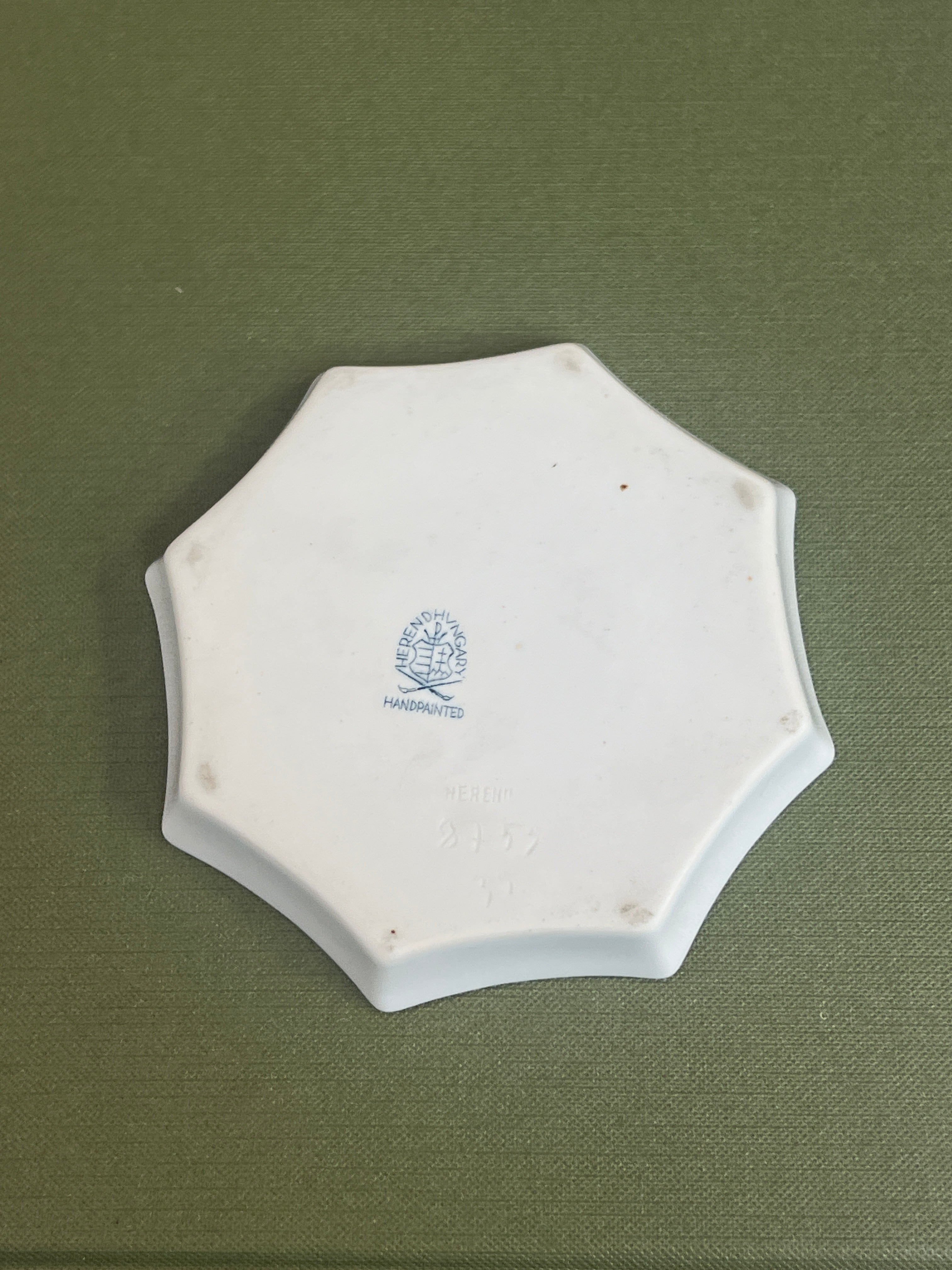 Colorful Floral Octagonal Herend Dish