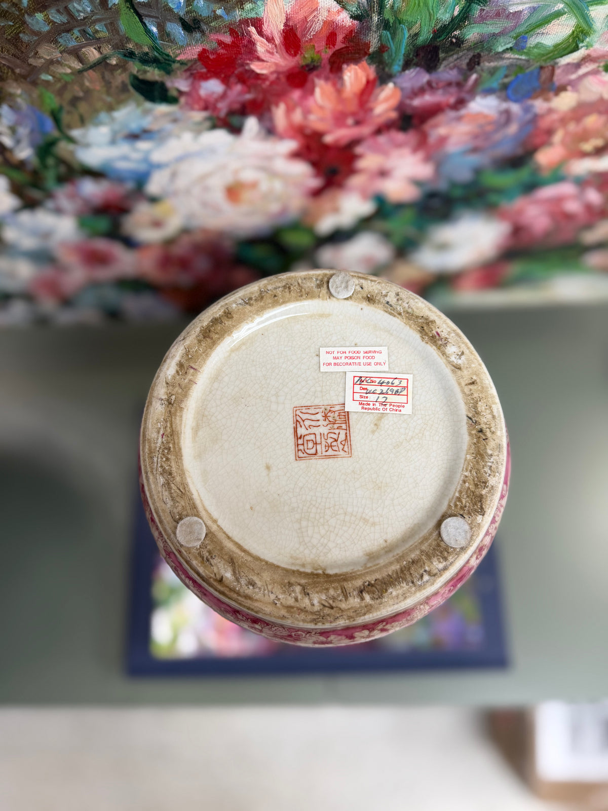 Pair of Pink and White Vases