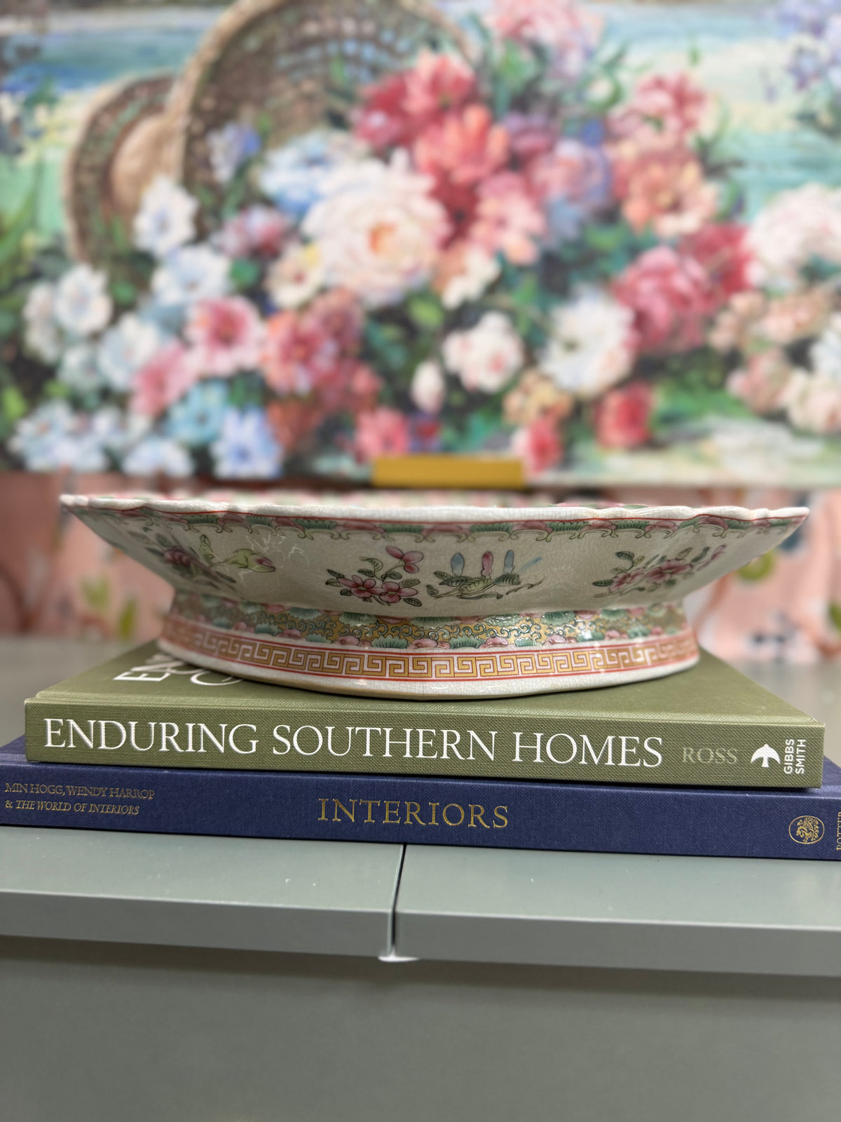 New Rose Medallion Pedestal Dish