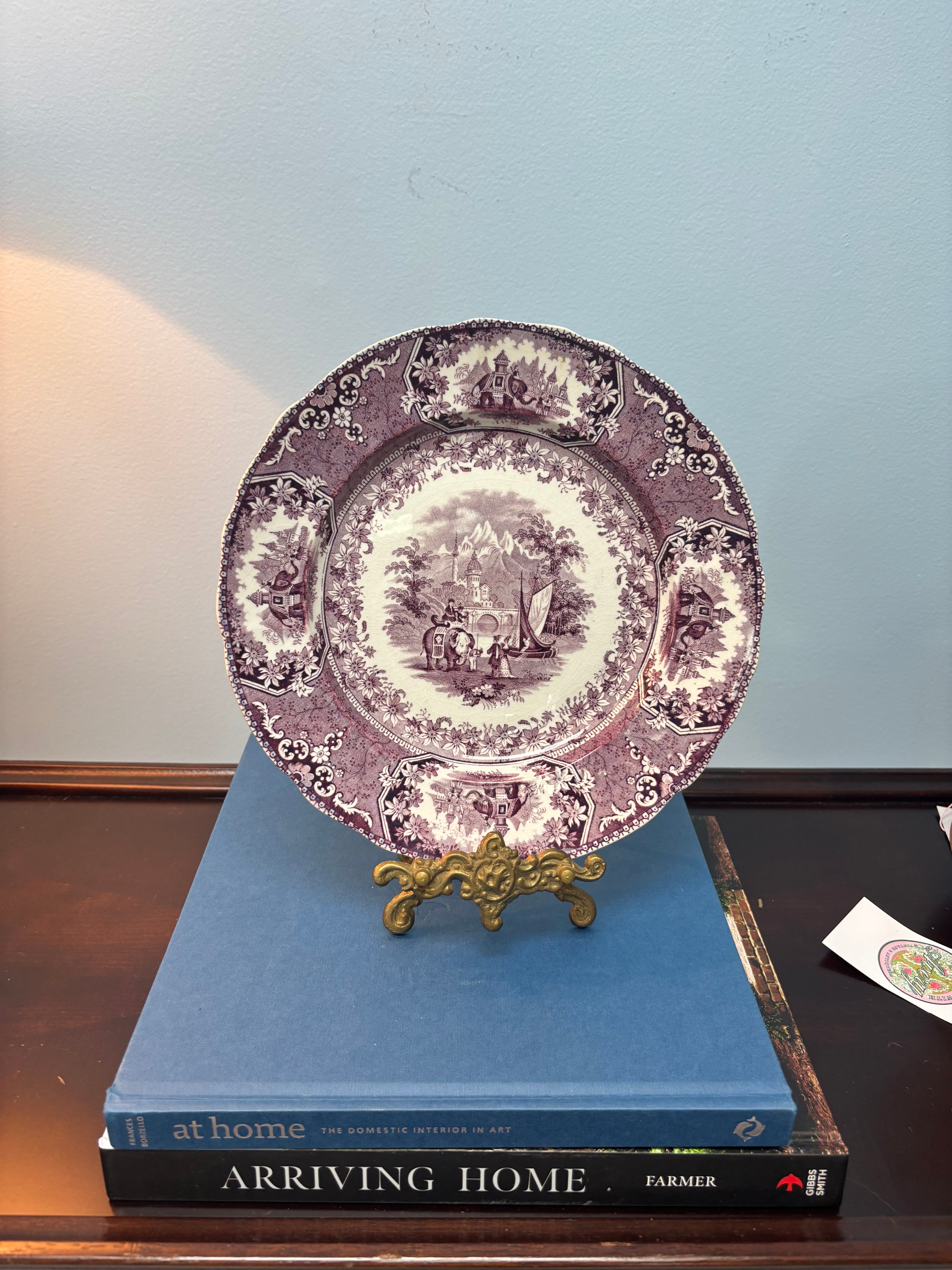 Purple Transferware Plate
