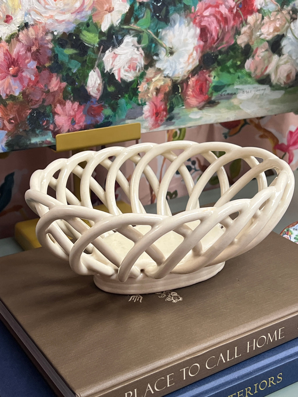 Cream Lattice Bowl