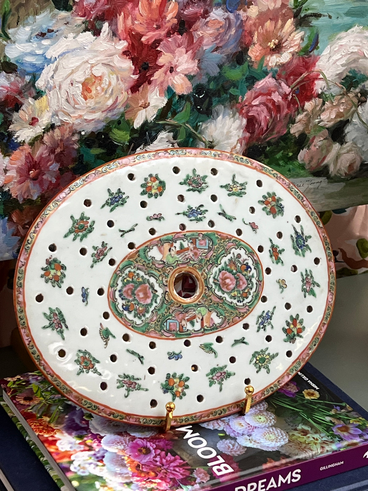 Antique Rose Medallion Steam Plate