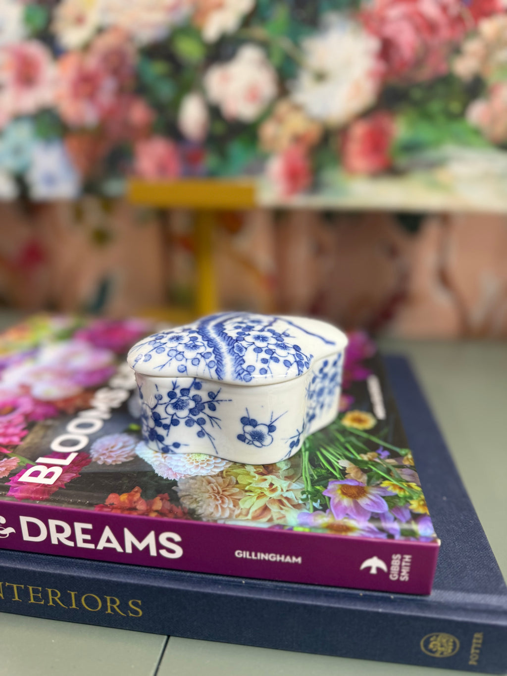 Blue Scalloped Small Trinket Box