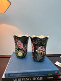 Famille Noir Scalloped Vase