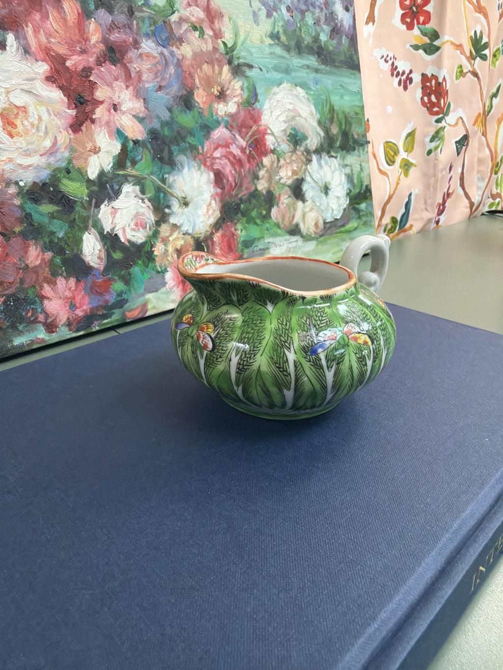 Antique Bok Choy Handled Creamer