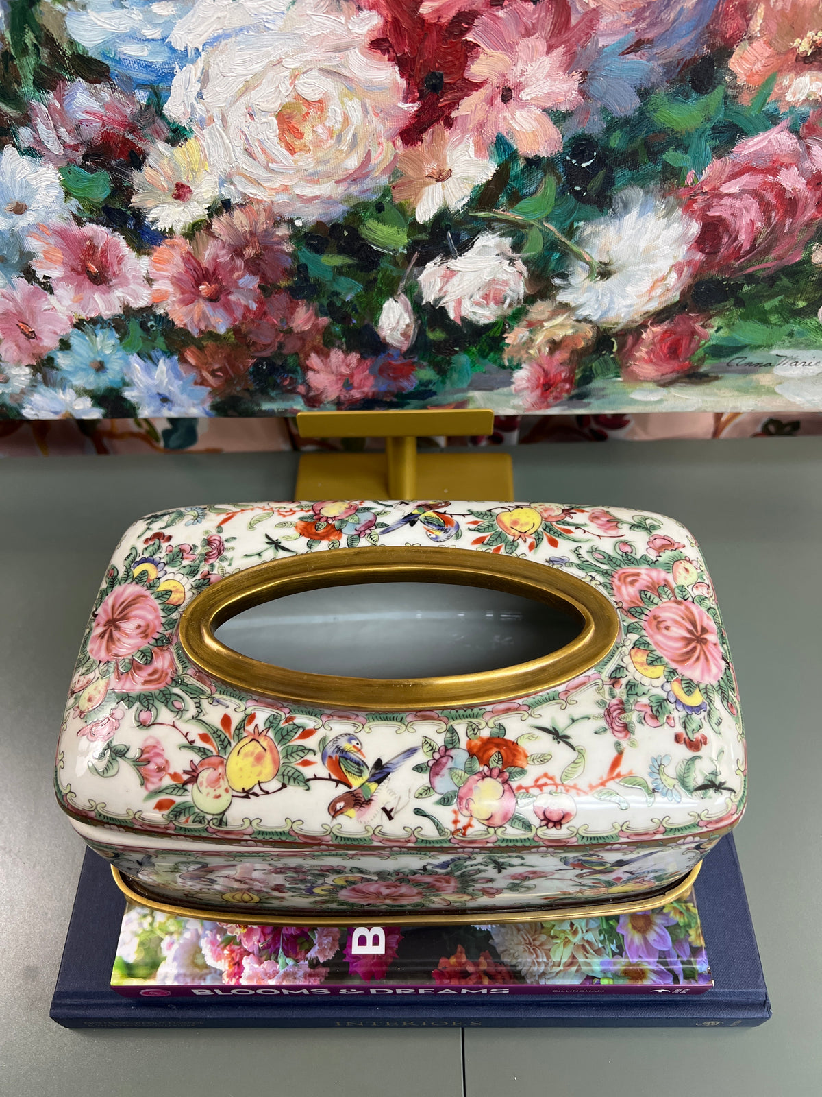 New Rose Canton Tissue Box