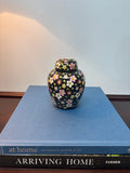 Black Floral Mini Ginger Jar
