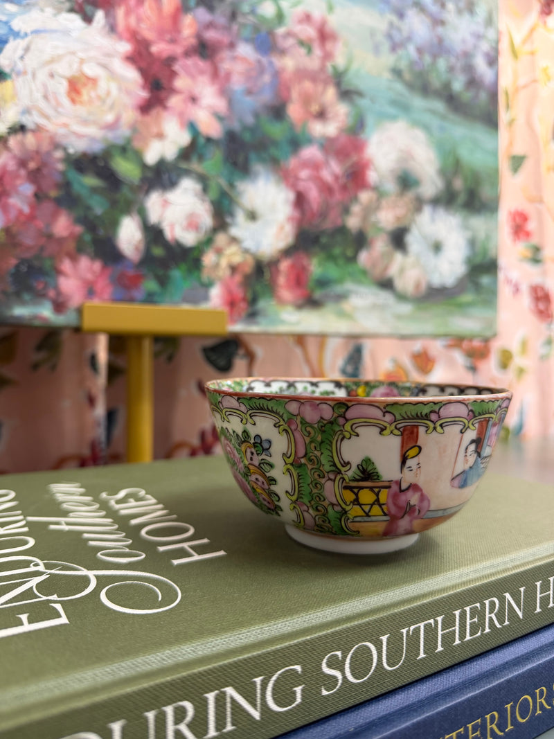 4.5” Vintage Rose Medallion Rice Bowl