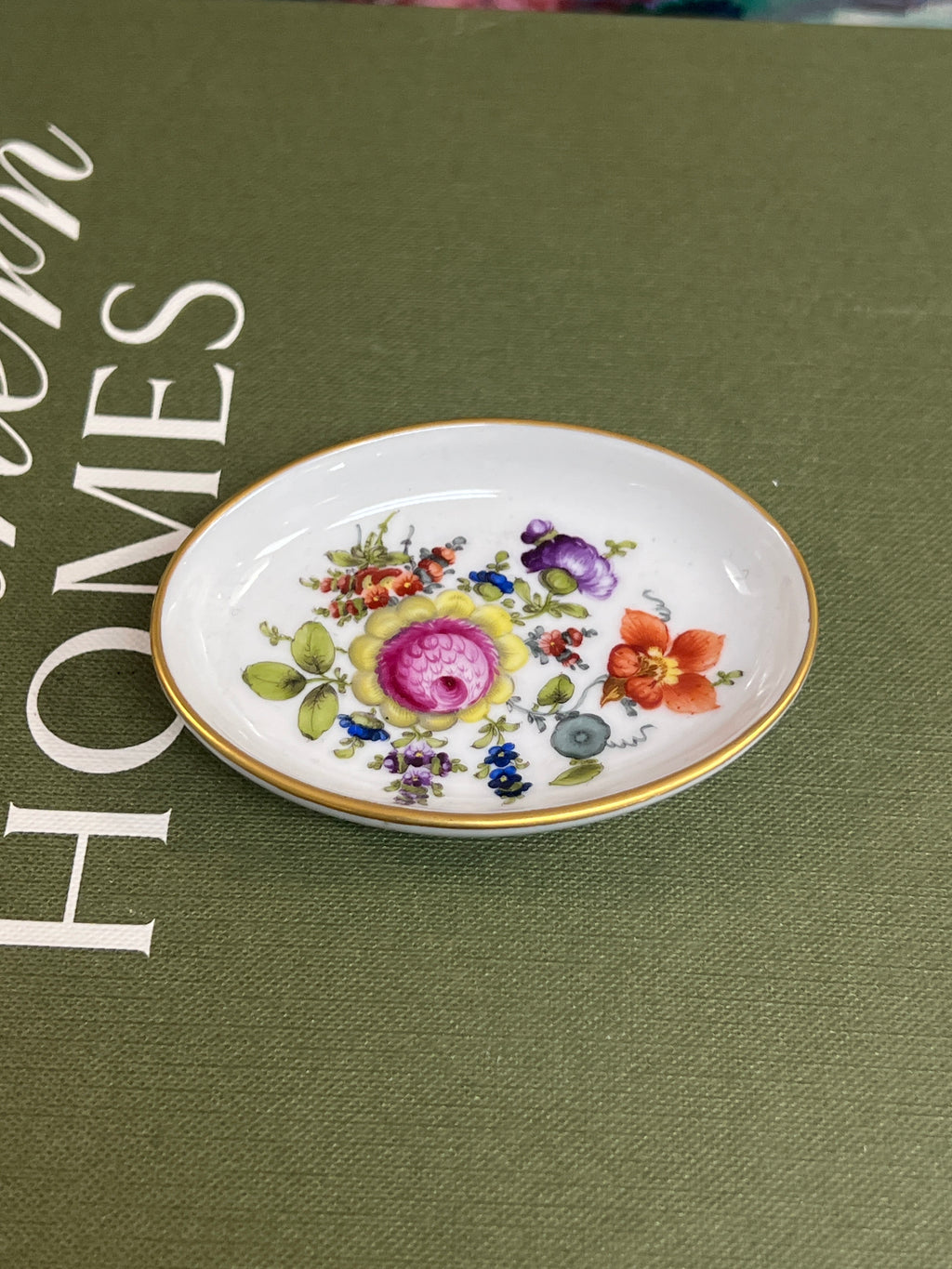 Mini Pink Floral Herend Dish