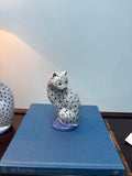 Small Blue and White Andrea by Sadek Fishnet Cat