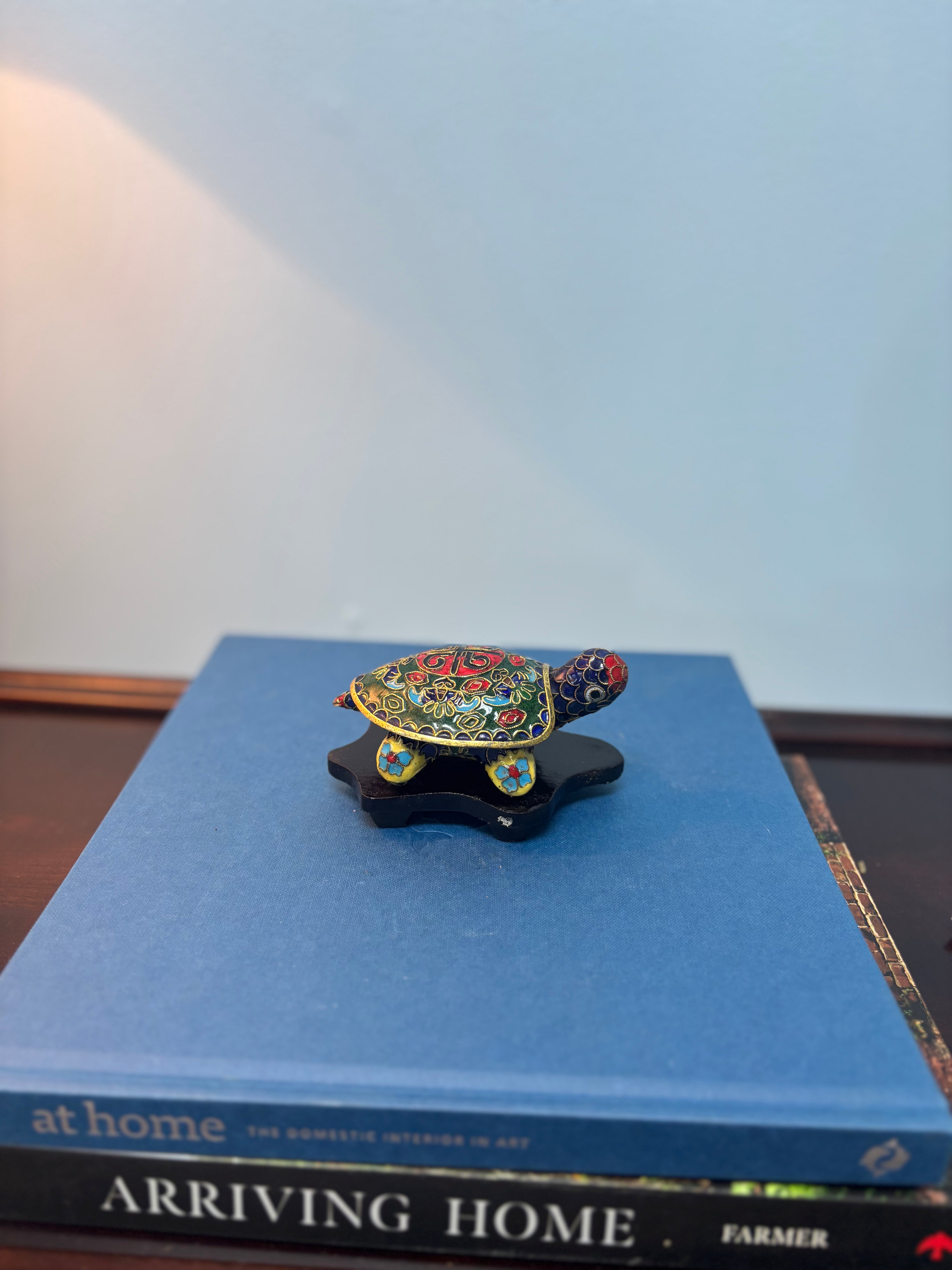 Cloissone Turtle on Stand