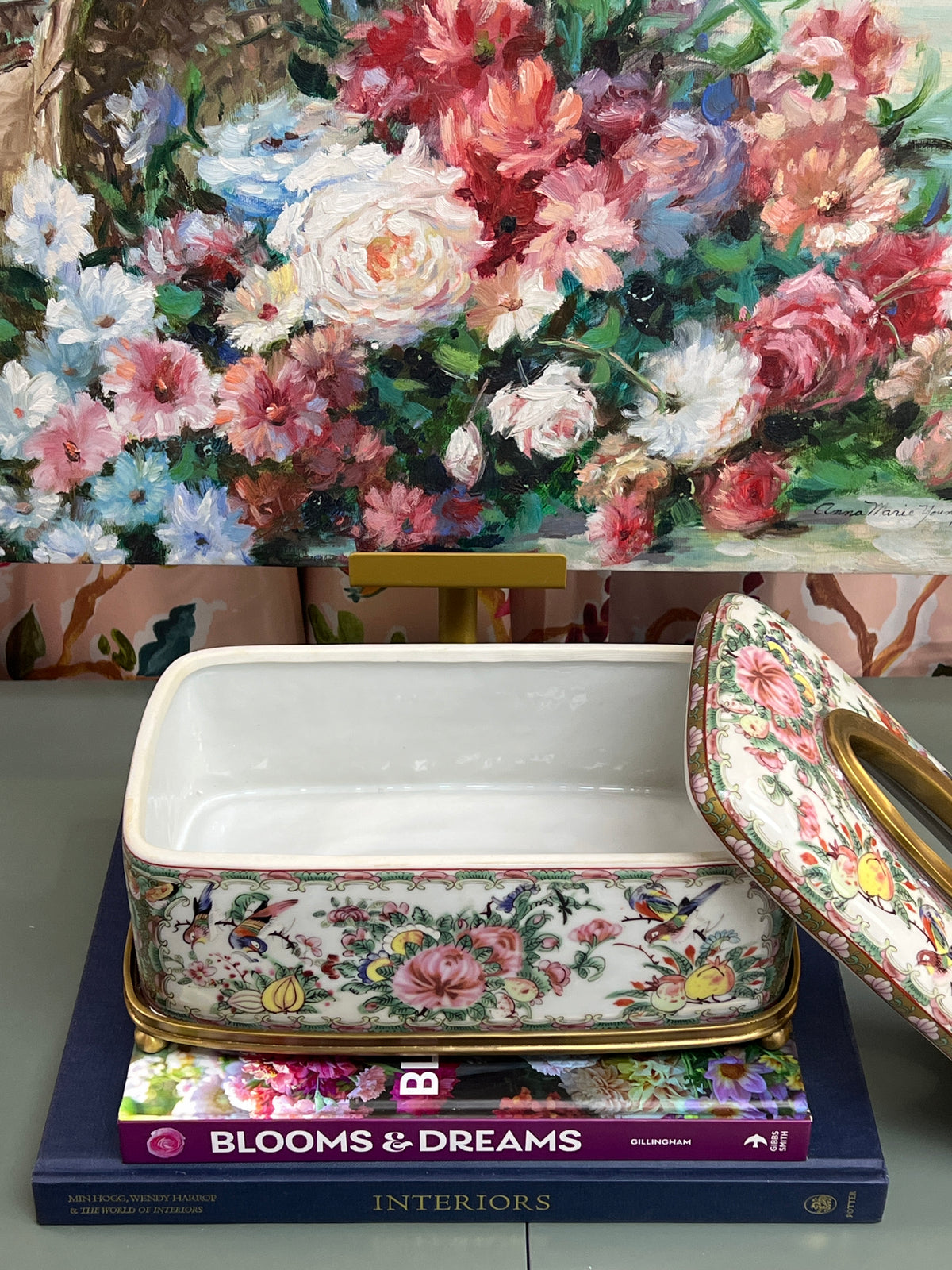 New Rose Canton Tissue Box
