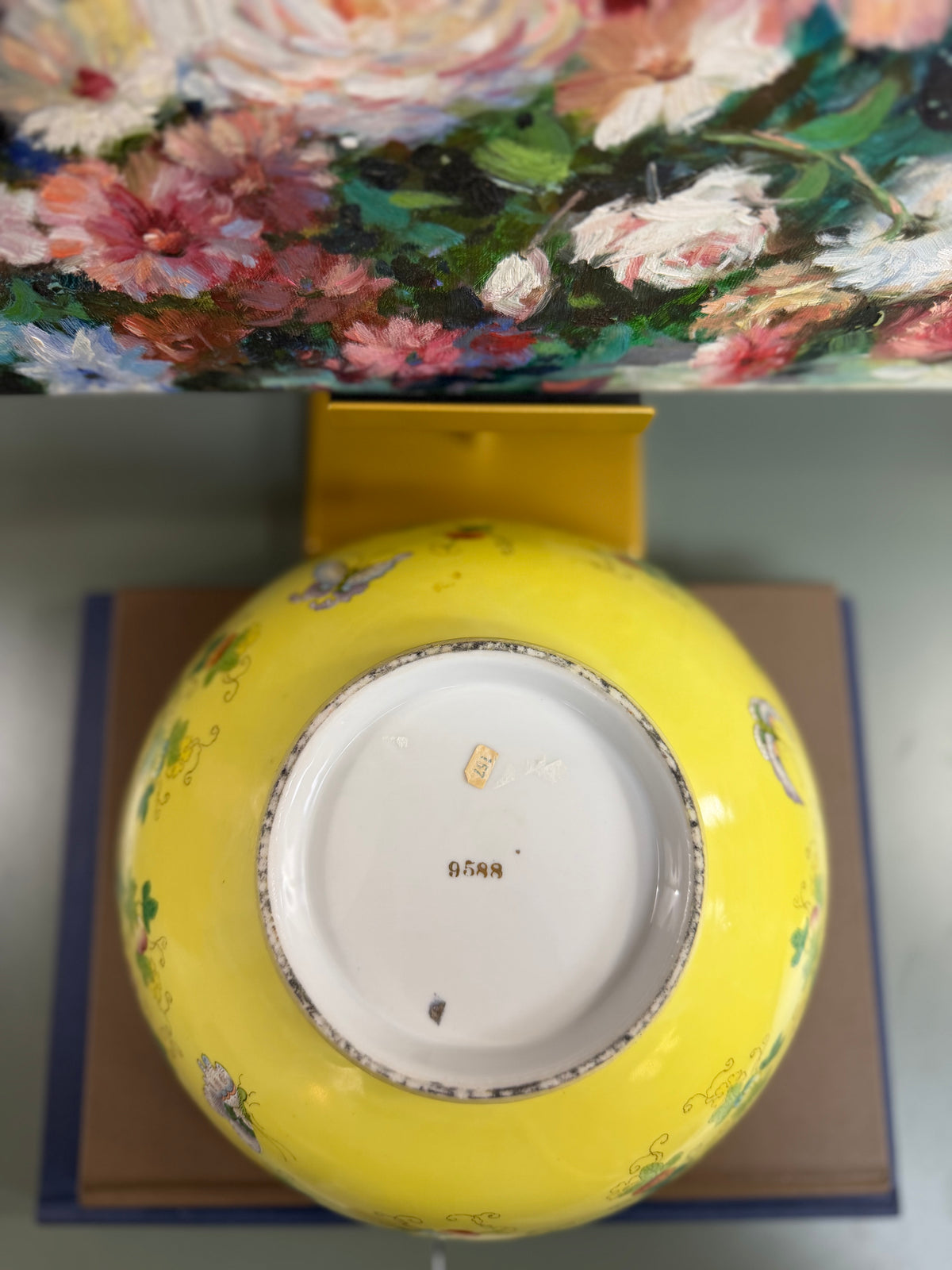 Large Yellow Butterfly Bowl